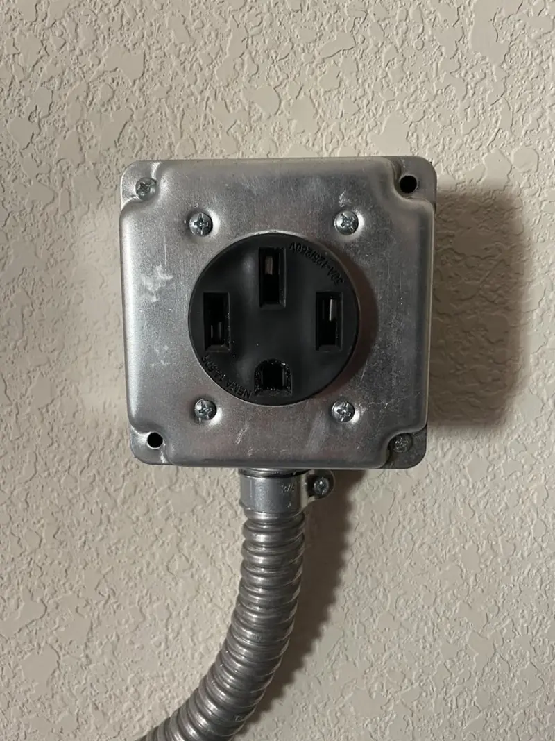 NEMA 14-50 outlet installed for Smart Home Electrical in Merrydale